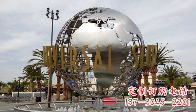 河南中领雕塑——不锈钢地球雕塑