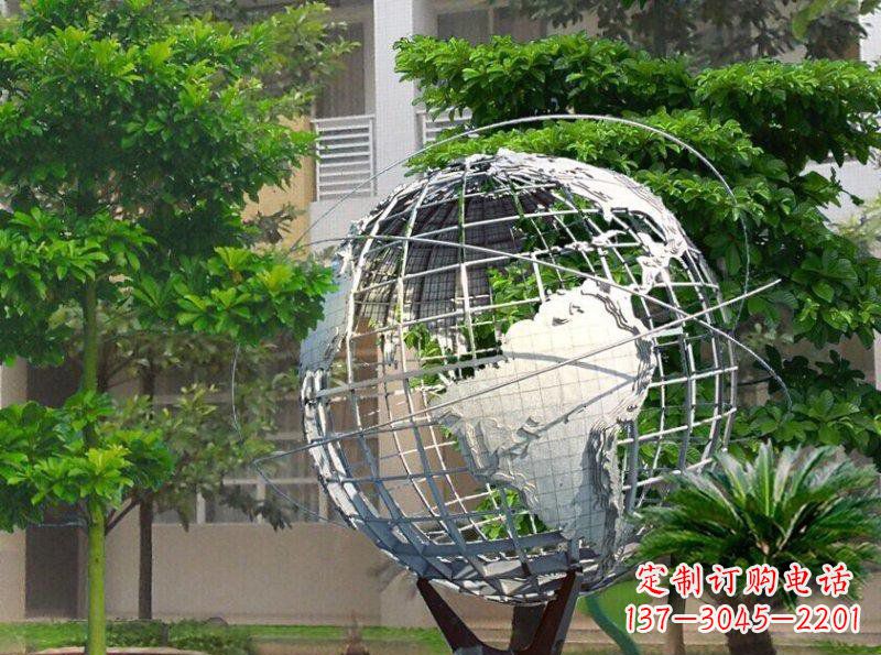 河南精美装饰的不锈钢地球雕塑