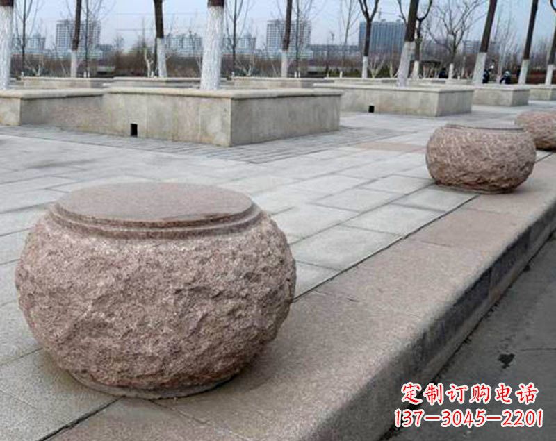 河南灯笼型公园广场装饰石球
