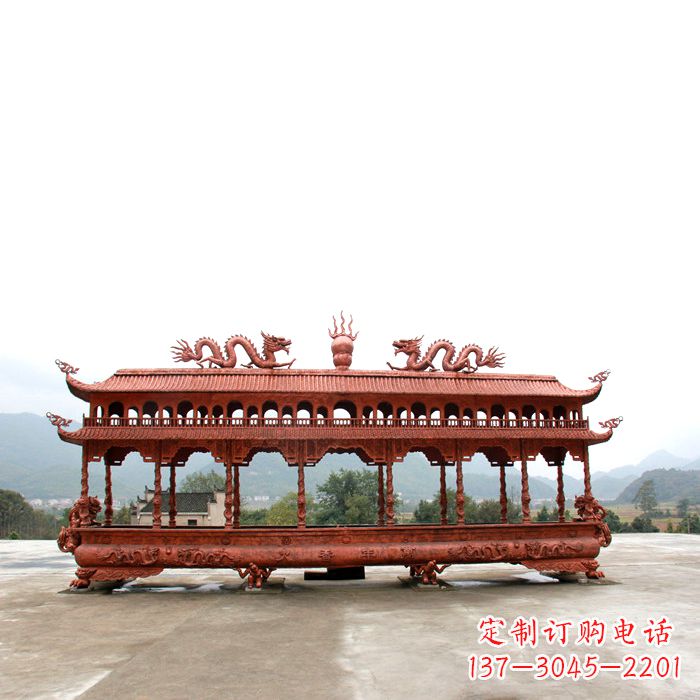 河南精美铜香炉雕塑
