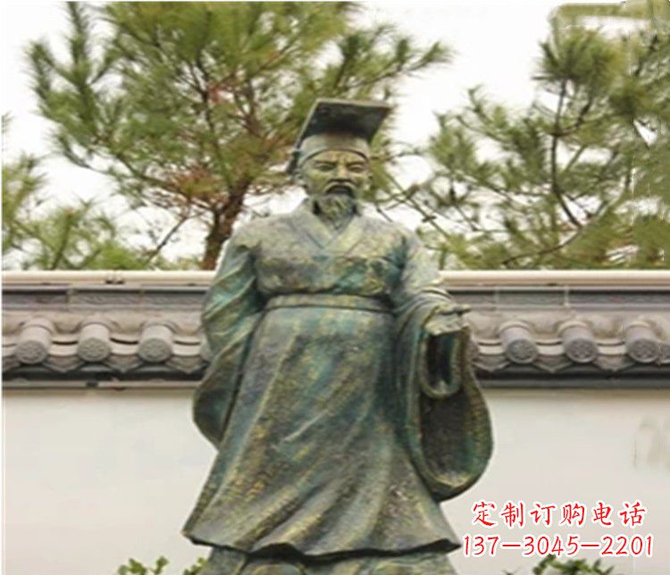 河南帝王汉武帝人物铜雕
