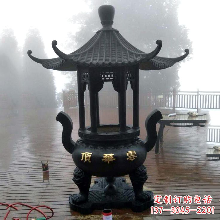 河南雕刻龙的靑铜香炉