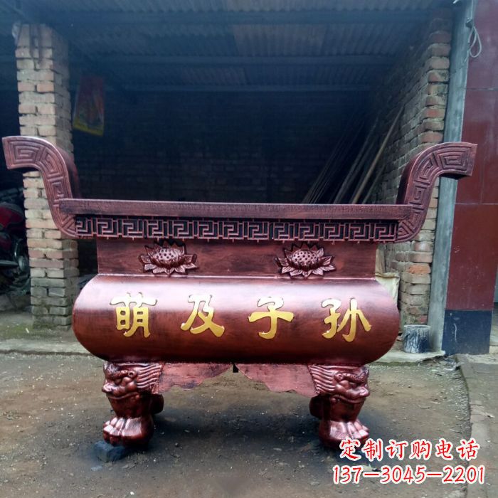 河南特色铜香炉雕塑