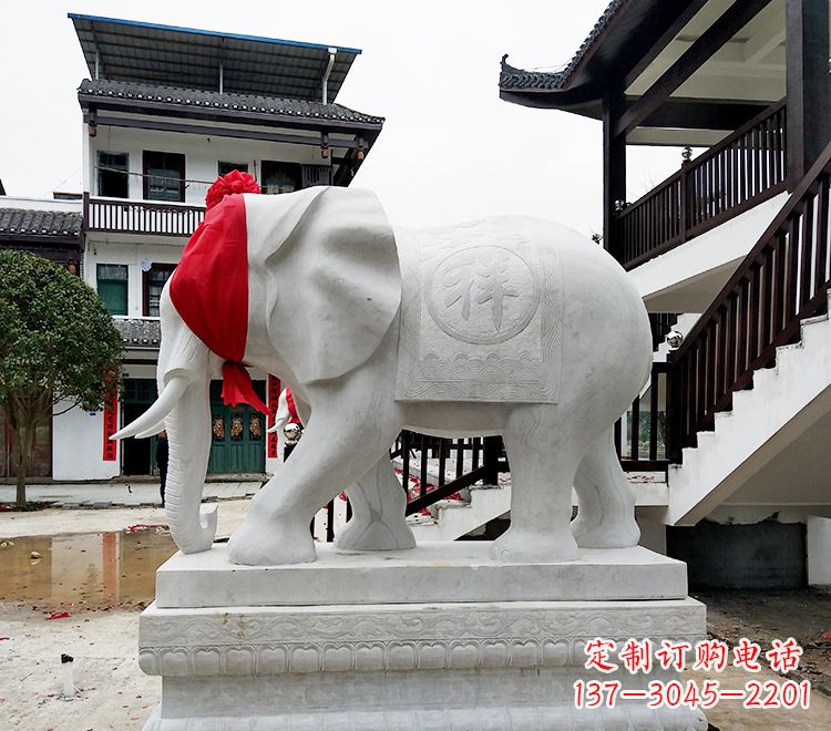 河南雕石雕大象