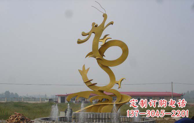 河南雕塑飞龙 不锈钢雕塑龙