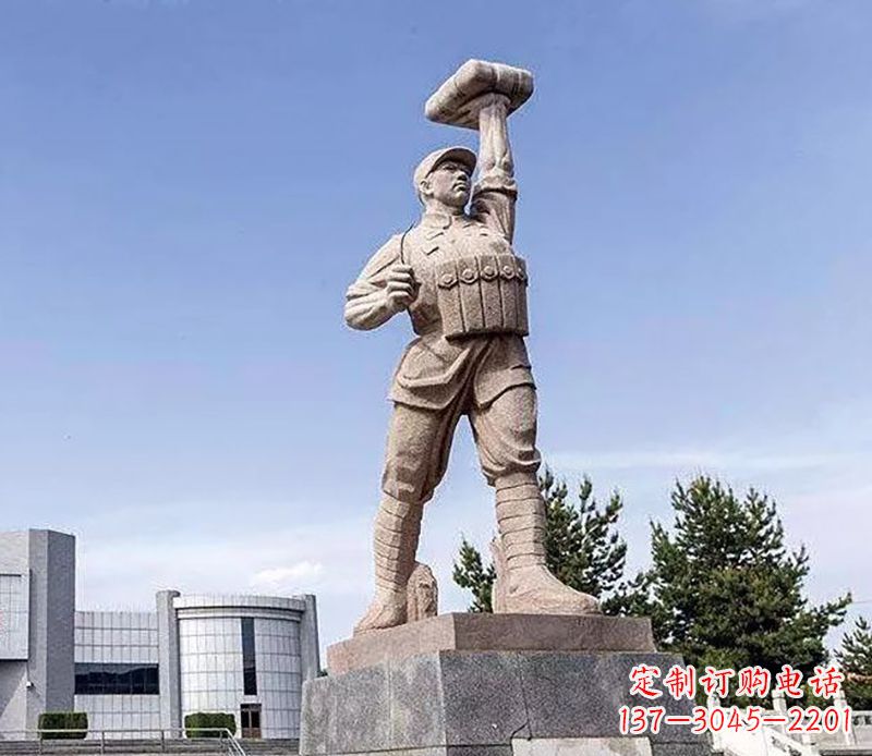 河南董存瑞石雕——手工精制的艺术之作