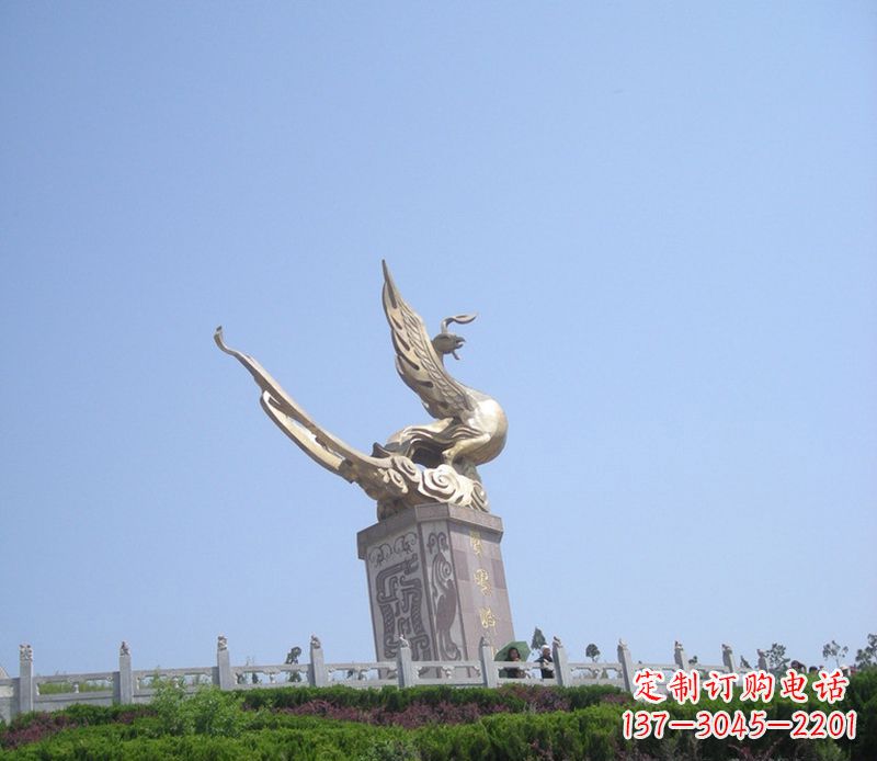 河南动物凤凰铜雕