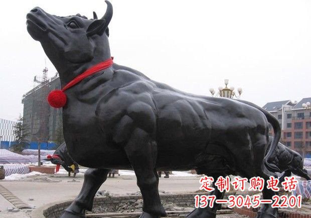 河南动物铜雕-牛