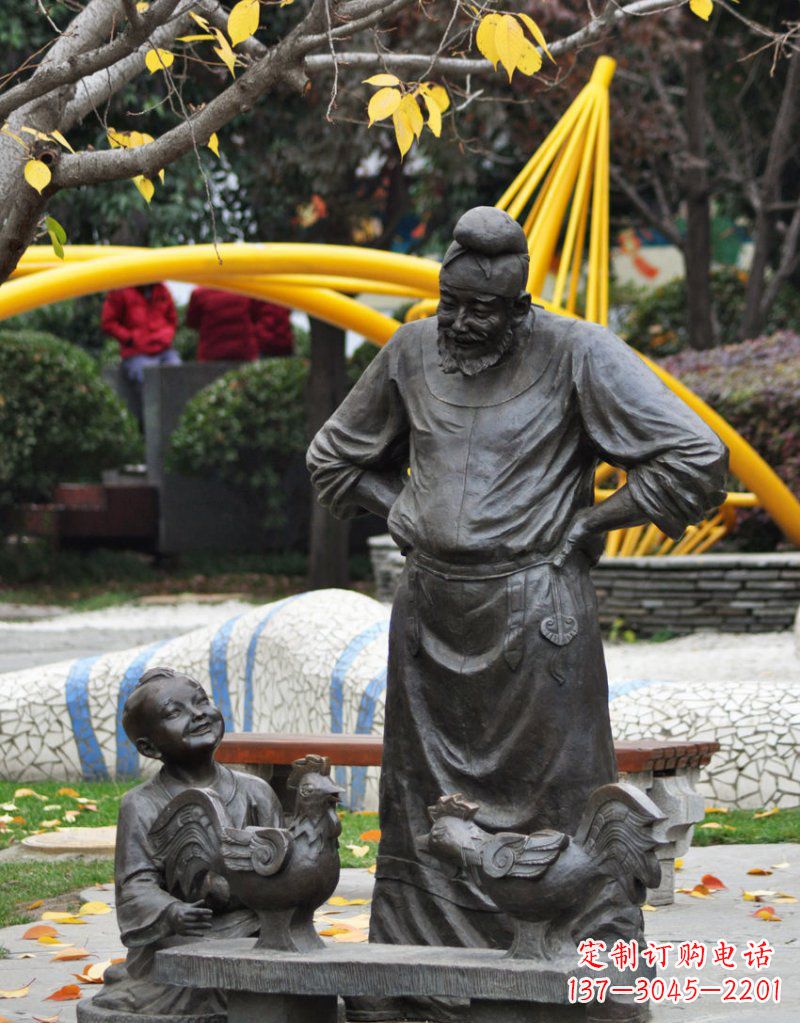 河南古典风鸡雕塑