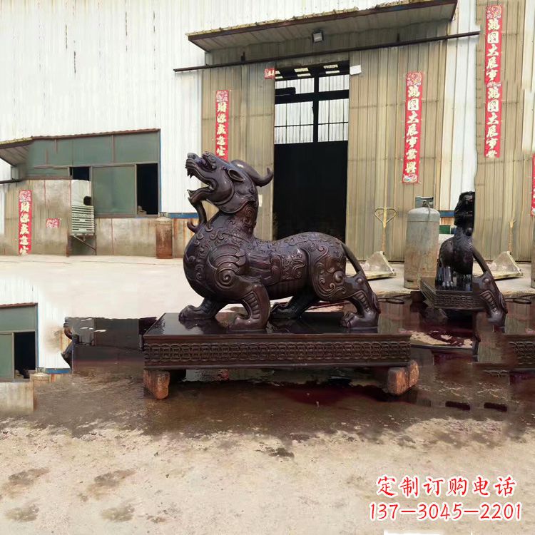 河南独角兽铸铜雕塑