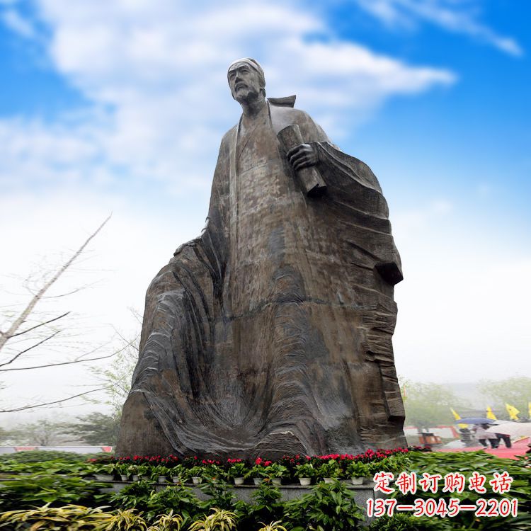 河南中领雕塑-大型景区景点历史名人杜甫雕像