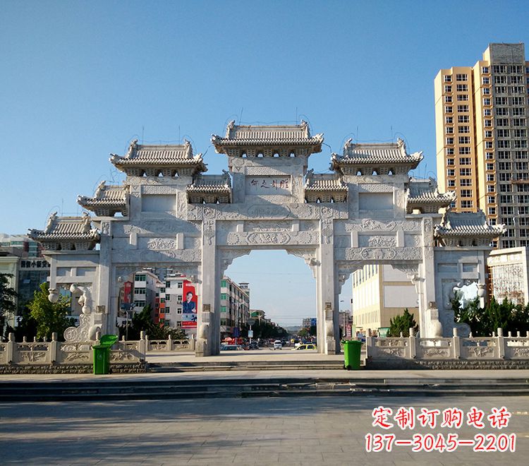 河南精致锻铜牌坊雕塑