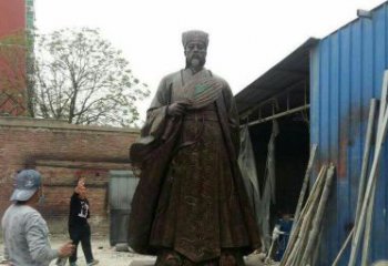 河南典雅大型立式诸葛亮铜雕