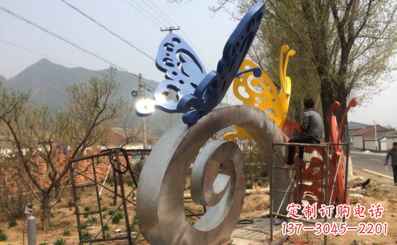 河南优雅无比,不锈钢蝴蝶雕塑