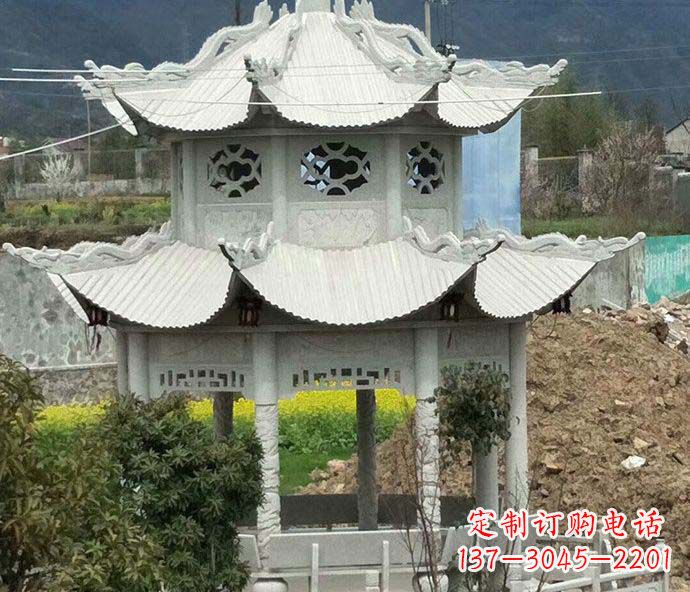 河南古典凉亭石雕