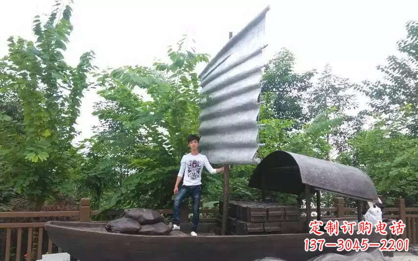河南帆船景观铜雕