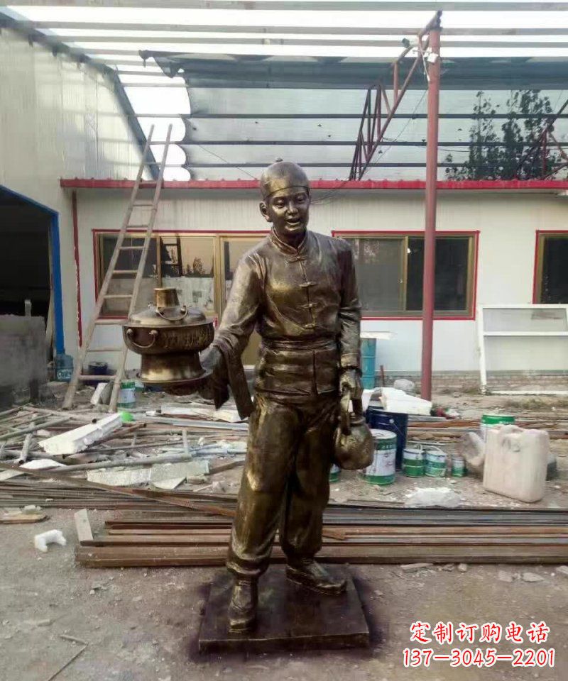 河南产品名称店小二铜雕