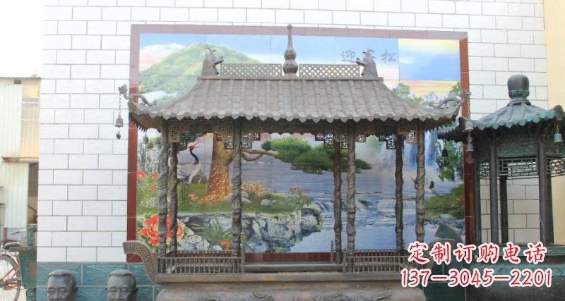河南方形香炉寺庙铜雕塑