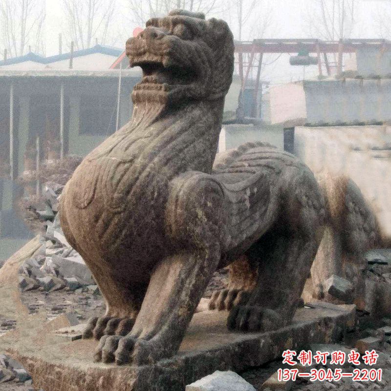 河南中领雕塑狴犴青石雕塑融入古代神话的历史文化风格