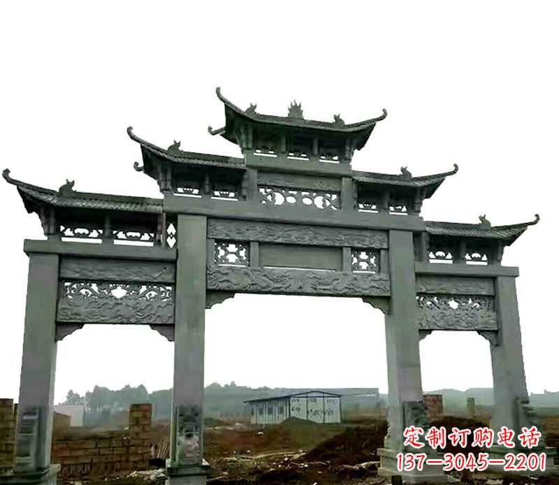 河南仿古道路牌坊石雕