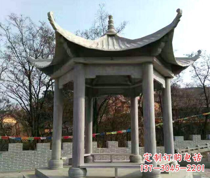 河南仿古六角凉亭石雕