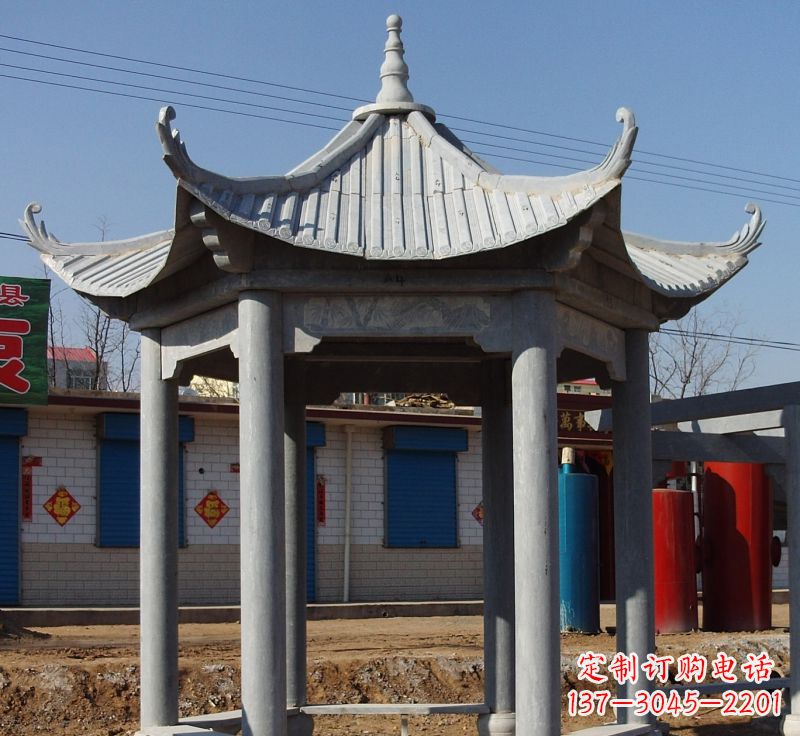 河南精美仿古石雕凉亭