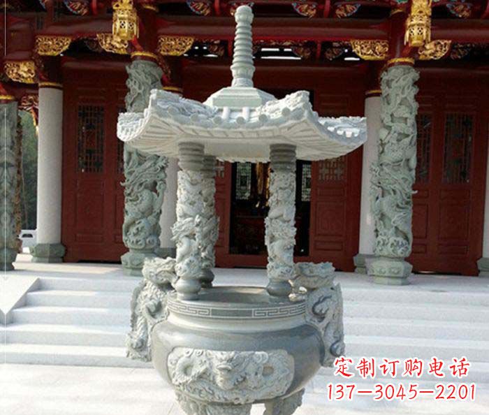 河南中国古典仿古龙浮雕香炉雕塑