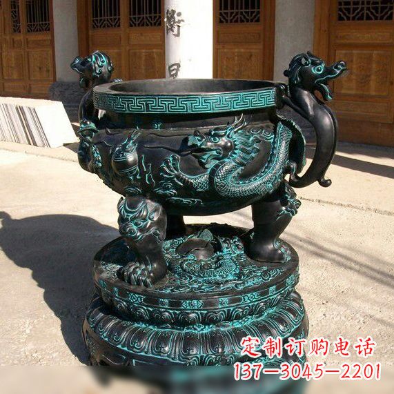 河南传统工艺青铜龙雕塑