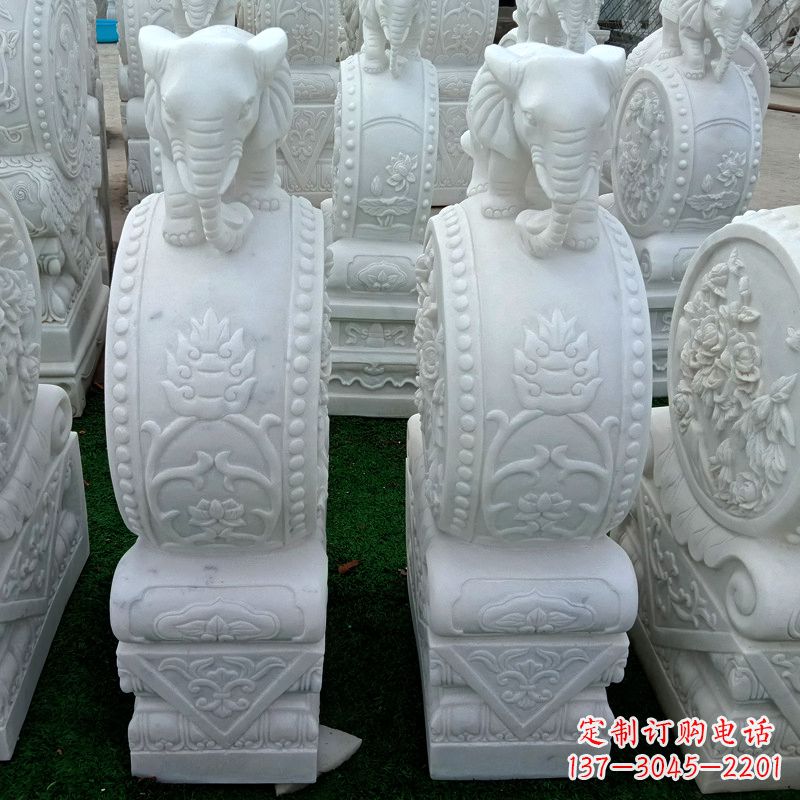 河南传统风格门墩雕塑
