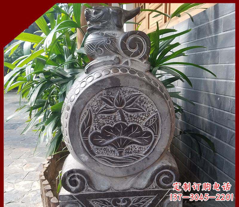 河南精致仿古门墩雕塑