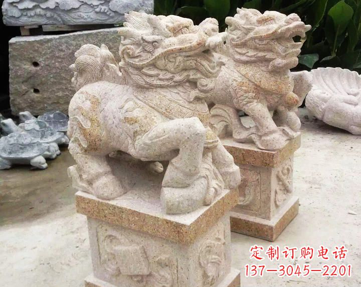 河南仿古麒麟门口石雕