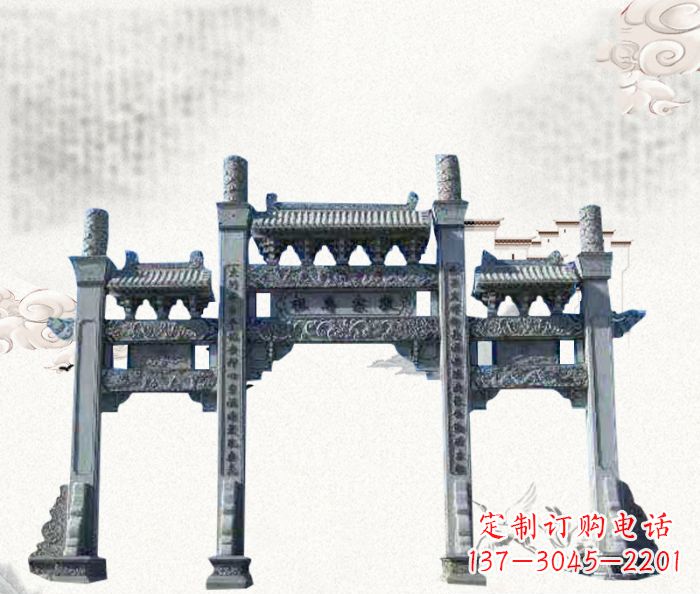 河南精美仿古牌坊雕塑