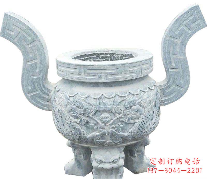 河南精美仿古香炉石雕
