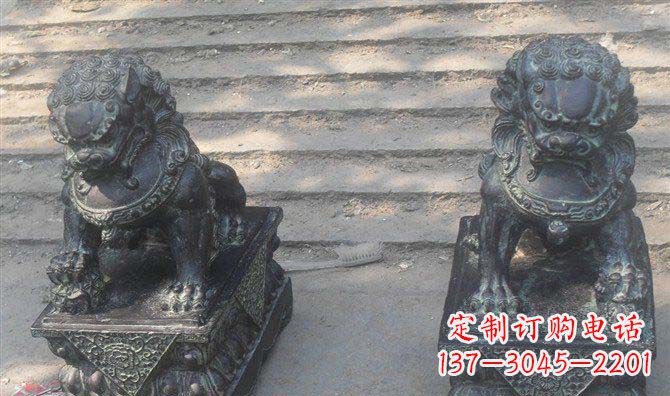 河南艺术级仿古狮子铜雕