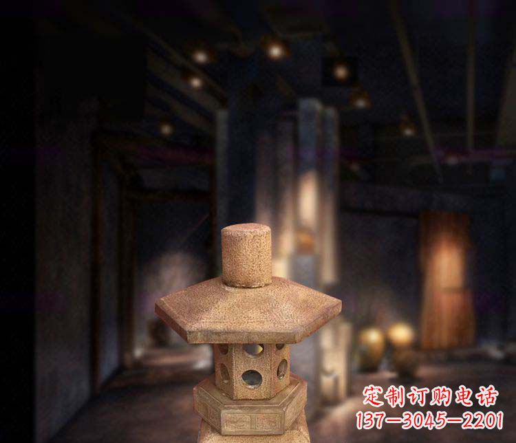 河南精美仿古石灯雕塑