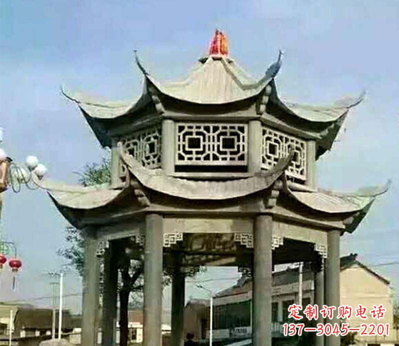 河南精美仿古石凉亭雕塑