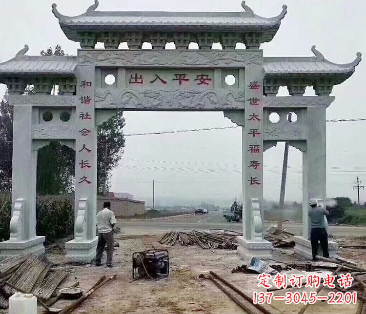 河南仿古石牌坊石雕