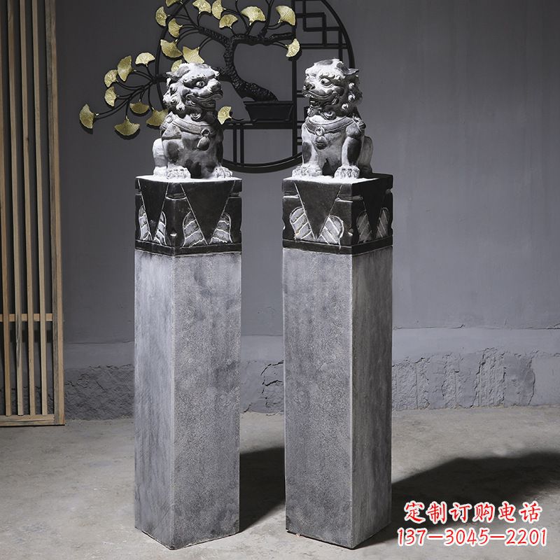 河南仿古石狮子雕塑