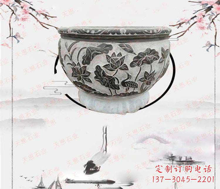 河南仿古石水缸石浮雕石雕,欧式古典设计