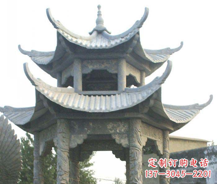 河南仿古双层石雕凉亭
