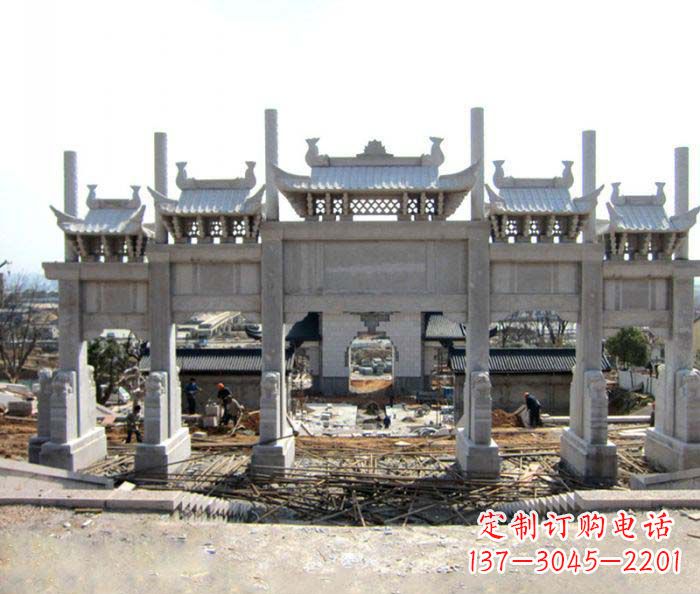 河南仿古牌坊雕塑,定制专属你的古典魅力