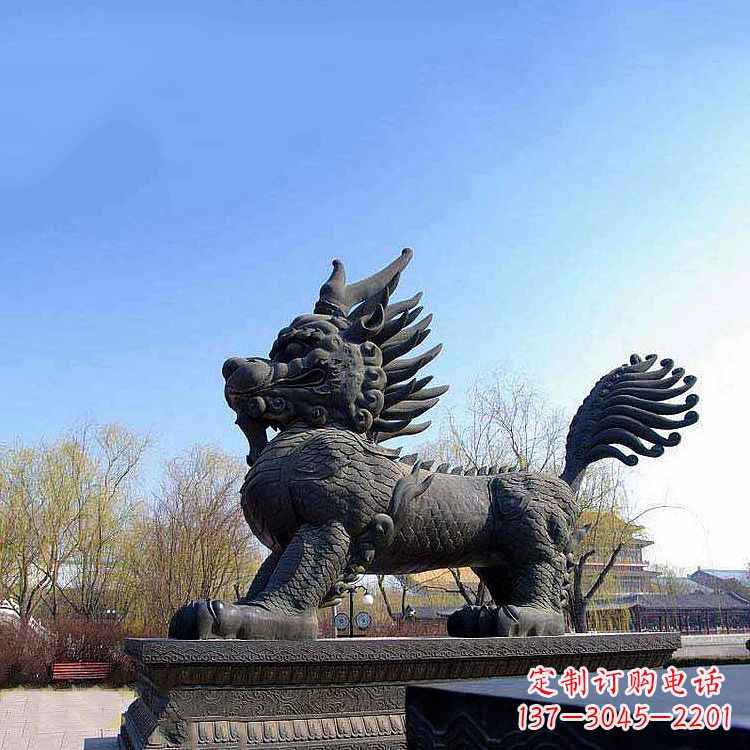 河南仿古做旧铜麒麟