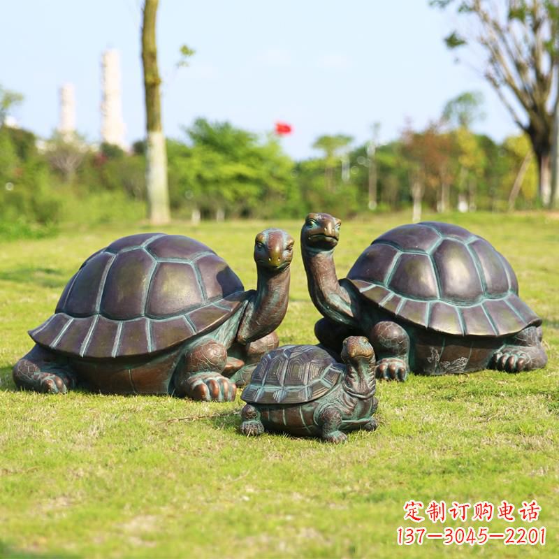 河南仿铜做工精美的乌龟雕塑摆件