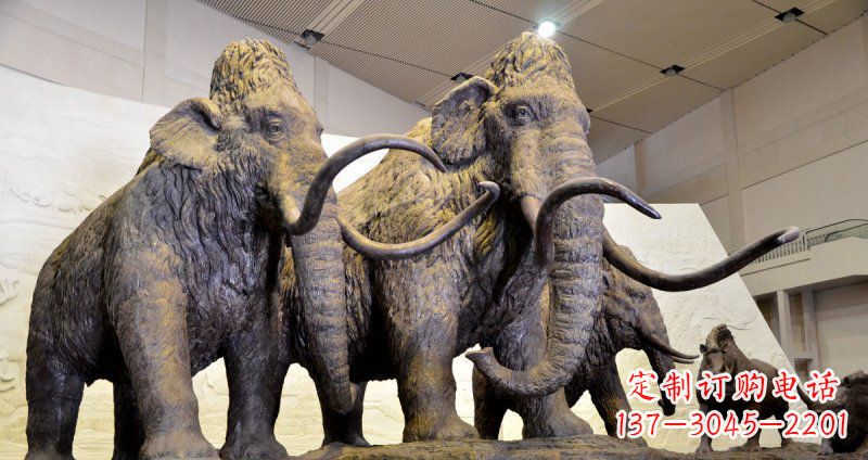 河南仿真大象玻璃钢动物雕塑