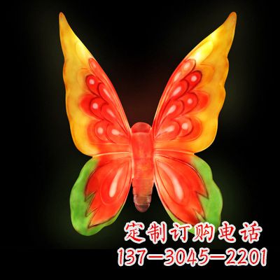 河南仿真蝴蝶_大号黄色发光款73x50x30