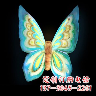 河南仿真蝴蝶_大号蓝色发光款73x50x30