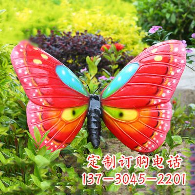 河南仿真蝴蝶_红色款35x65x42