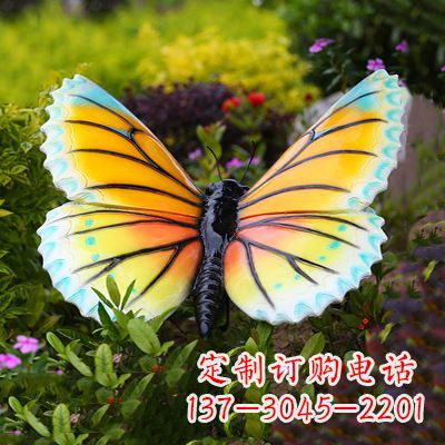 河南仿真蝴蝶_黄蓝色80x68x35