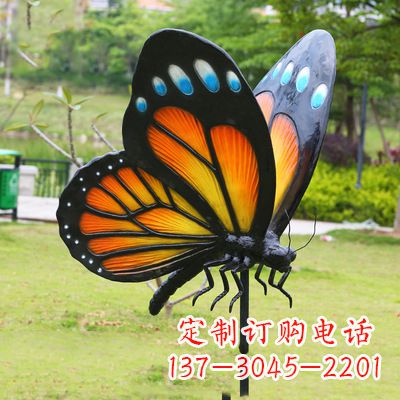 河南仿真蝴蝶_黄色款款105x78x110