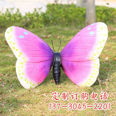 河南仿真蝴蝶_紫白色款35x65x42